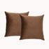 Renee Taylor Twin Pack Velvet Cushion Filled 50 x 50 Cms  Toffee